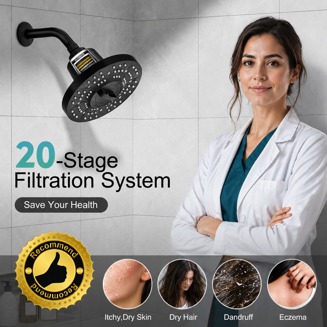 Your Skin & Hair Problems Might Be Your Shower Water | Filtera